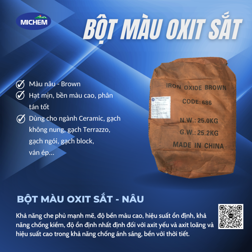 Bột màu Oxit sắt - Màu Nâu