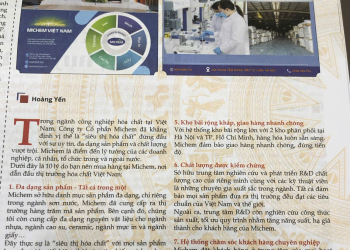 Tôi nói bạn không tin, người khác nói, báo chí nói, chuyên gia nói… Tất cả đều khẳng định: Michem là đối tác tin cậy trong ngành hóa chất!