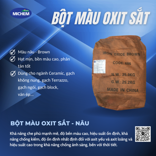 Bột màu Oxit sắt - Màu Nâu