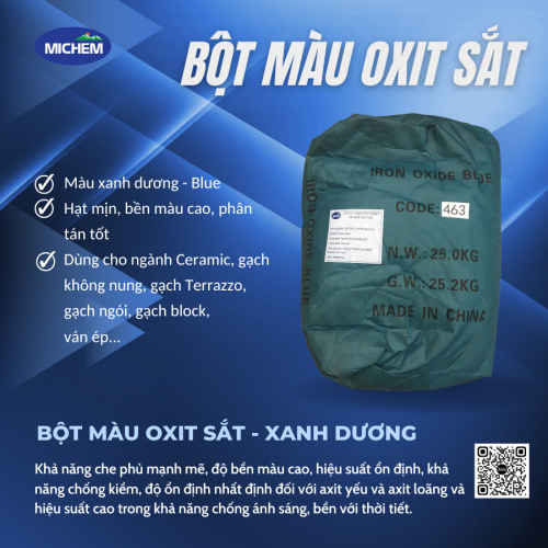 Bột màu Oxit sắt - Màu Xanh Dương